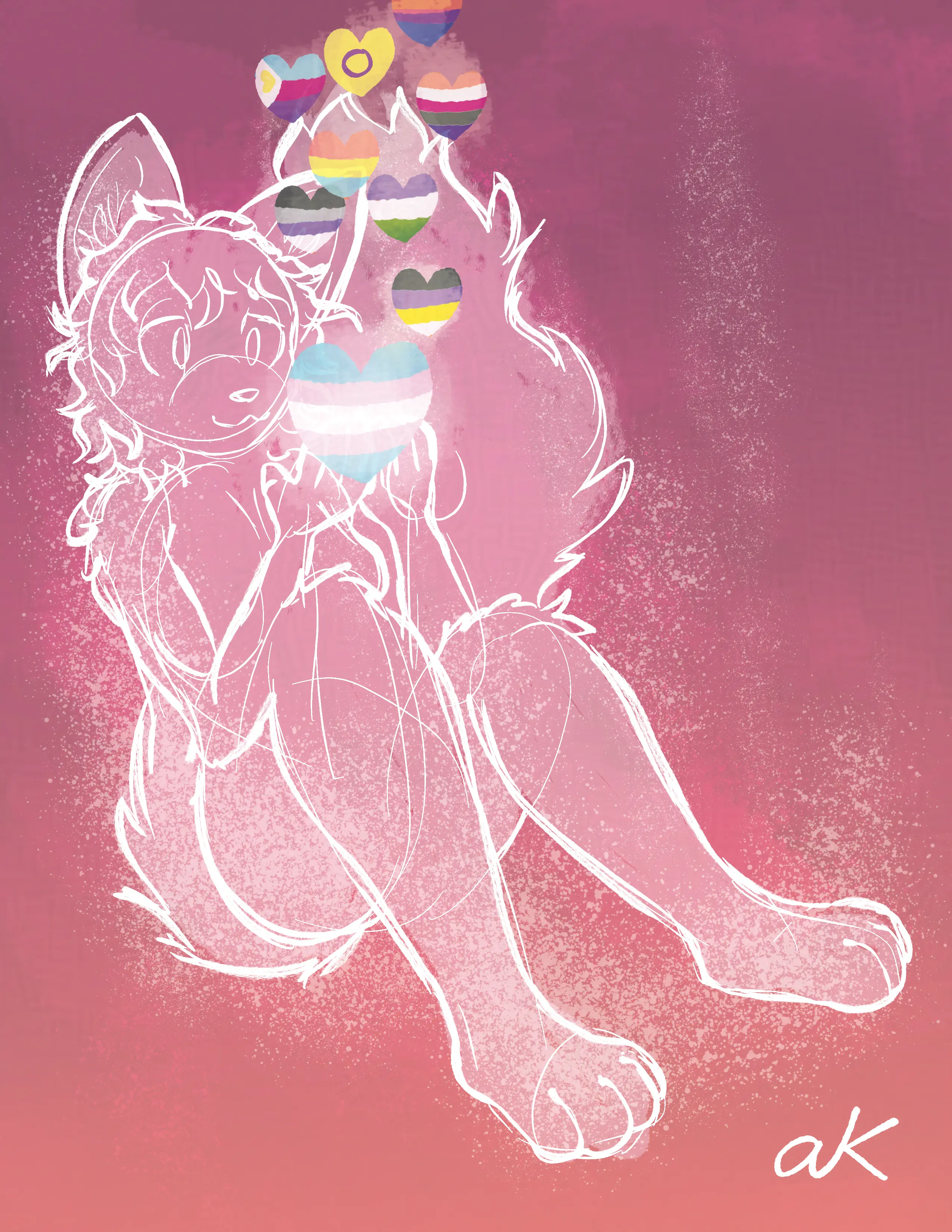 Alison holding pride hearts