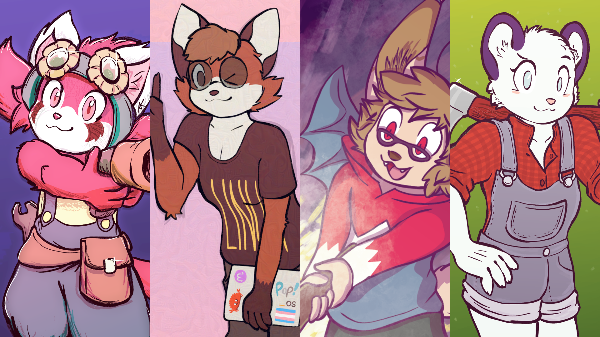 Various portrait illustration examples